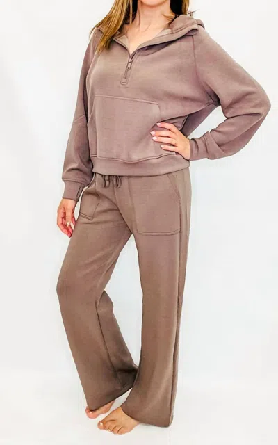 Rae Mode Lily Scuba Set In Mocha In Multi