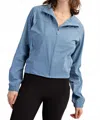 Rae Mode Light Weight Full Zip Tennis Jacket In Tidal Wave In Blue