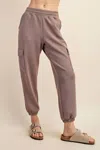 Rae Mode Lost In My Fairy Tale Scuba Cargo Joggers In Mocha In Brown