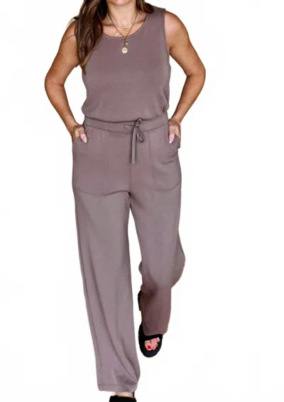 Rae Mode Marissa Modal Jumpsuit In Mocha In Brown
