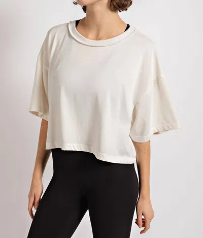 Rae Mode Mineral Washed Crop Top In Off White