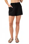 Rae Mode Modal Poly Span Patch Pocket Shorts In Black In Black