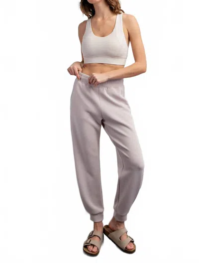 Rae Mode Modal Scuba Jogger Pants In Mocha Cream In Gray
