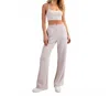 Rae Mode Modal Scuba Piping Straight Pants In Mocha Cream In Neutral