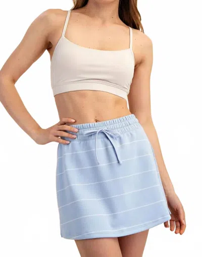 Rae Mode Modal Stripe Skort In Frost/ Cream In Blue