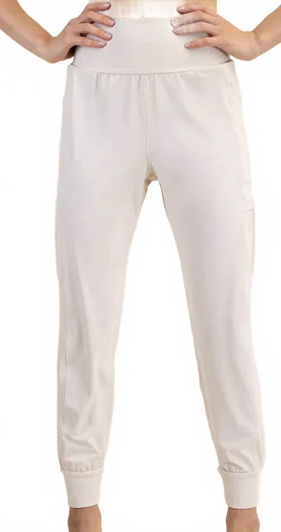 Rae Mode Plus Size Butter Jogger With Side Pockets In Stone Taupe In Multi