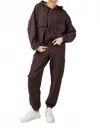 Rae Mode Seriously Soft Scuba Jacket & Jogger Set In Espresso In Brown