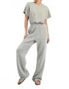 Rae Mode Short Sleeve Jumpsuit In Light Sage In Multi