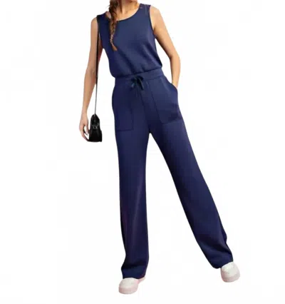 Rae Mode Sleeveless Luxury Jumpsuit In Smoky Navy In Blue