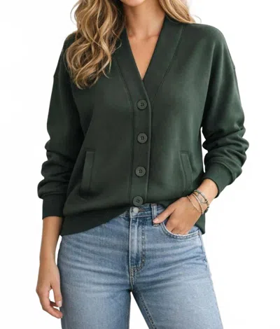 Rae Mode Snuggle In Luxe Knit Cardigan In Regency Green