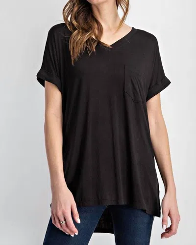 Rae Mode Sunday Mornings V-neck Tee In Black