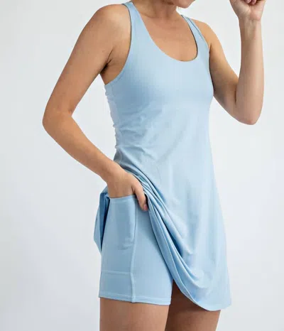 Rae Mode Tennis Romper Dress In Blue Light