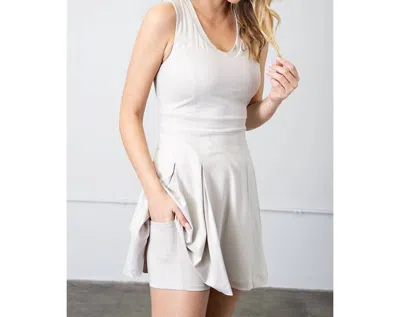 Rae Mode V-neck Golf Dress With Undershorts In White