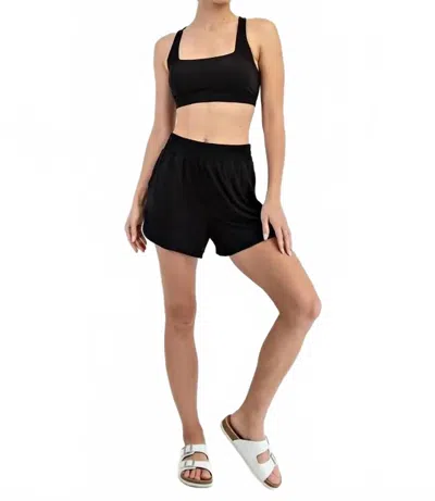Rae Mode Viscose Modal Tulip Shorts In Black