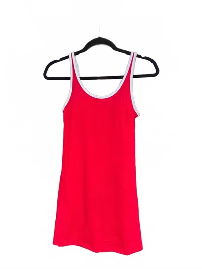 Rae Mode Women's Butter Contrast Piping Athletic Mini Dress In Red/white