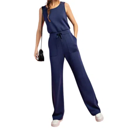 Rae Mode Sleeveless Luxury Jumpsuit In Smoky Navy In Blue