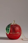 Rae Of Light Crystal Fruit Clutch In Red