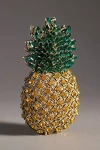 Rae Of Light Crystal Fruit Clutch In Yellow