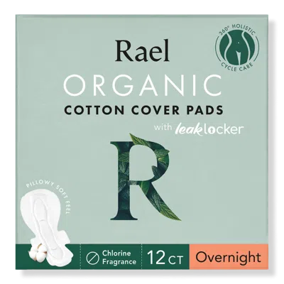 Rael Overnight Organic Cotton Cover Pads With Wings