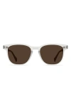Raen Alvez 50mm Polarized Square Sunglasses In White