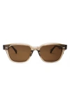 Raen Carby 53mm Polarized Round Sunglasses In Brown