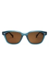 Raen Carby 53mm Polarized Round Sunglasses In Citrus/vibrant Brown Polar