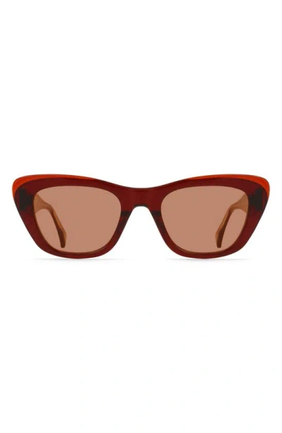 Raen Kimma 52mm Polarized Cat Eye Sunglasses In Cranberry/ Spritz