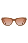 Raen Kimma 52mm Polarized Cat Eye Sunglasses In Henna/poppy
