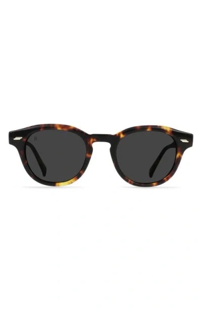 Raen Kostin 48mm Polarized Round Sunglasses In Ristretto Tortoise/smoke