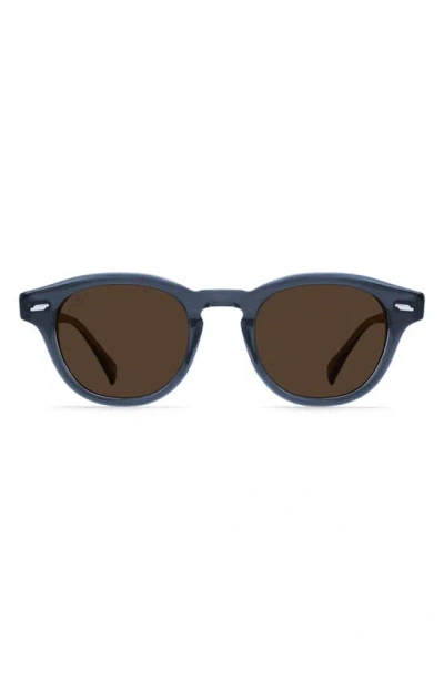Raen Kostin Pol S555 Round Polarized Sunglasses In Twilight/ Vibrant Brown Polar
