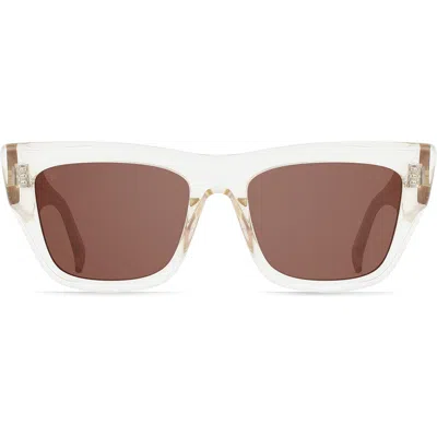 Raen Marza 53mm Square Sunglasses In Brown
