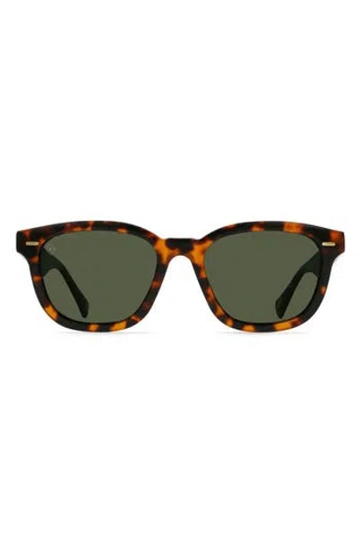 Raen Myles 53mm Round Sunglasses In Huru/green Polarized