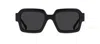 Raen Mystiq Pol S236 Rectangle Polarized Sunglasses In Black
