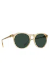 Raen Optics Unisex Remmy 52 Sunglasses In Champagne Crystal/green Polarized In Multi