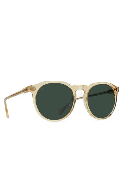 Raen Optics Unisex Remmy 52 Sunglasses In Champagne Crystal/green Polarized In Multi