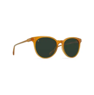 Raen Optics Wome's Norie Cat-eye Sunglasses In Honey / Bottle Green In Orange