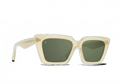 Raen Optics Women's Keera Cat-eye Sunglasses In Villa / Emerald Green In White