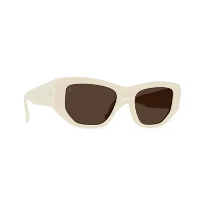 Raen Optics Women's Ynez Sunglasses In New Blonde / Vibrant Brown In White