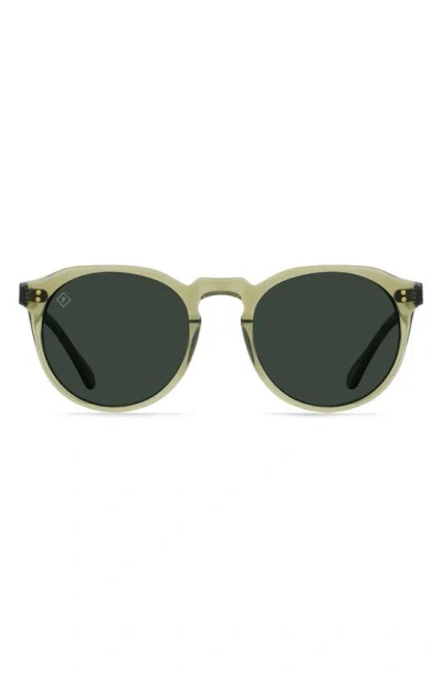 Raen Remmy Polarized Round Sunglasses In Cambria/ Green Polar