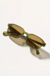 Raen Rhyme Rectangle Sunglasses In Green