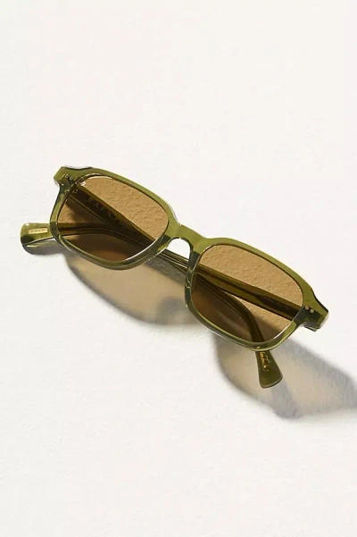 Raen Rhyme Rectangle Sunglasses In Green