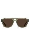 Raen Rifka 54mm Polarized Square Sunglasses In Cambria/vibrant Brown Pola