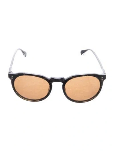 Pre-owned Raen Round Tinted Sunglasses In Brown