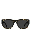 Raen Rufio 55mm Polarized Rectangular Sunglasses In Cosmos Tortoise/smoke Polar