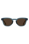 Raen Squire 49mm Polarized Round Sunglasses In Absinthe/vibrant Brown Polar