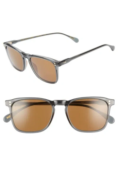 Raen Wiley 54mm Polarized Sunglasses In Slate/vibrant Brown Pol
