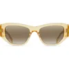 Raen Ynez 54mm Mirrored Square Sunglasses In Champagne Crystal/mink