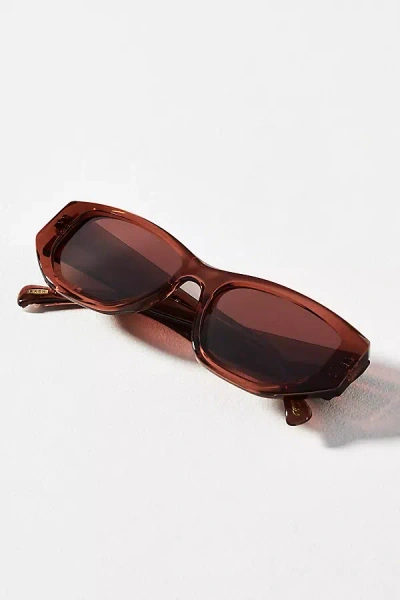 Raen Ynez Rectangle Sunglasses In Brown