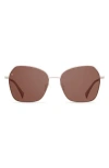 Raen Zhana 57mm Geometric Sunglasses In Silk/teak