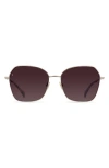 Raen Zhana 57mm Tinted Aviator Sunglasses In Satin Rose Gold/solaris